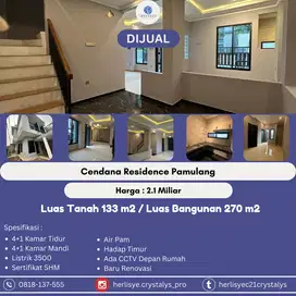 Dijual Rumah di Cendana Residence Pamulang, Turun Harga