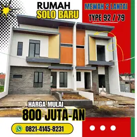 DIJUAL RUMAH MEWAH MURAH DIJUAL DEKAT SOLO BARU AKSES JALAN RAYA