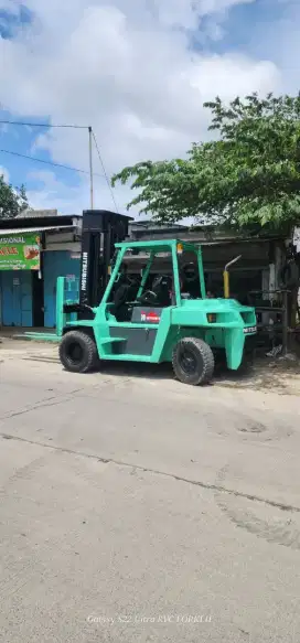 Forklift Mitsubishi 7 Ton,Tiang Threelift 5,5 Meter,S6S,Tahun 2015