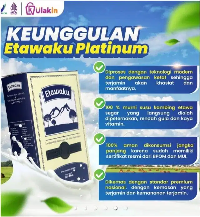 ETAWAKU PLATINUM || Susu Kambing Segar Etawa Provit Bubuk Krimer