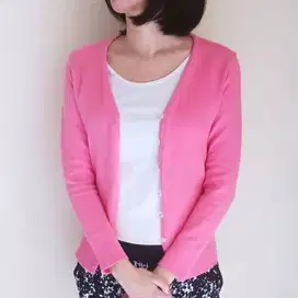 Kardigan Luaran Outer Wanita Knit Pink