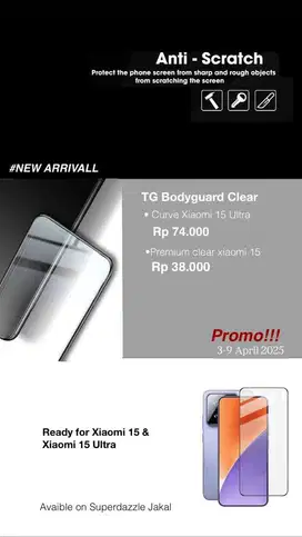Tg for xiaomi 15 ultra dan xiaomi 15