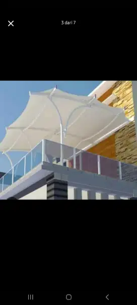 Pasang kanopi membrane carport II desain modern