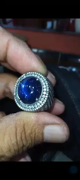 Blue Sapphire+7 CRT Blue Perak Handmade Spesial Bos'