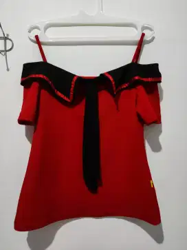 [New] Baju Atasan Wanita Sailor Sabrina Merah
