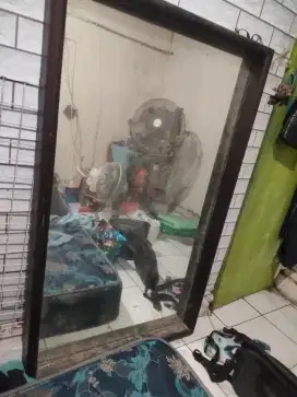 CERMIN BINGKAI KAYU Jati 78cm x 130cm JATI KOKOH MURAH NEGO