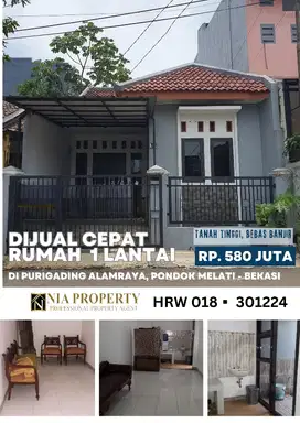 RUMAH  MURAH 1 LANTAI Di Purigading Alamraya, Bekasi