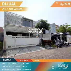 Z071 Mewah dan Modern Rumah Full Furnished di Telaga Golf Araya,Malang