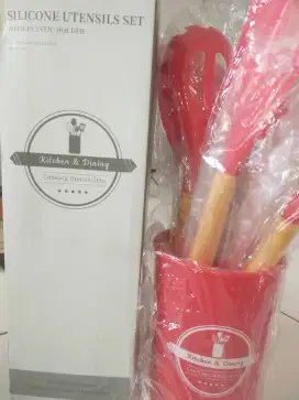 Di Jual Silicone Utensils Set Merah Baru