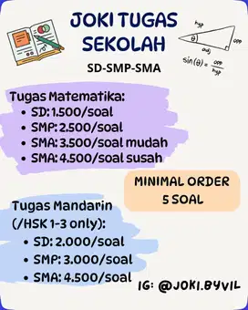 Joki Tugas Matematika dan Mandarin