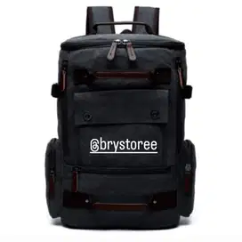 Tas Ransel Pria Cowok Bahan Kanvas