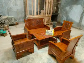 Kursi tamu bangku ready stock full kayu jati