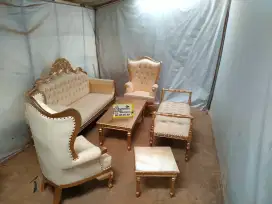 Kursi tamu sofa klasik terbaru full kayu jati