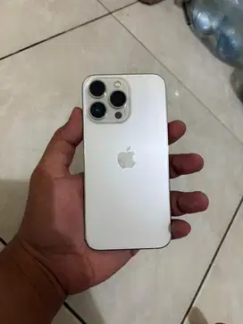 IPHONE 13 PRO 128gb SILVER KONDISI MULUS 100%