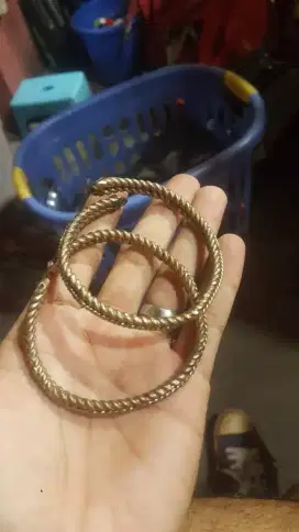 gelang bahan kuningan ulir antik
