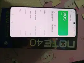 infinix note 40 16/256 giga fullset