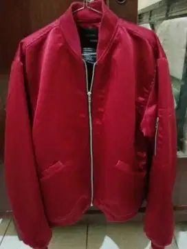 Jaket Bomber Polos mulus