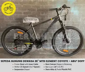 PROMO Sepeda Gunung Dewasa 26” inch MTB Element Coyote NEW MURAH