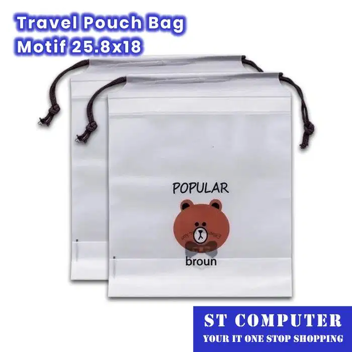 Travel Pouch Bag Motif 25.8x18 Isi 6