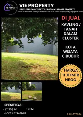 KAVLING JUAL MURAH TINGGAL BANGUN DI KOTA WISATA