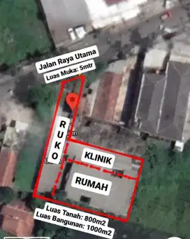 Dijual Tanah Soreang Warung Lobak dipinggir jalan ramai.