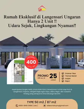 Cari Rumah Sejuk & Asri ? Langensari Ungaran Solusinya !