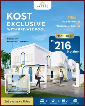 Dijual kost Eksklusif sleman Jogja  Dekat Kampus UII SHM -IMB