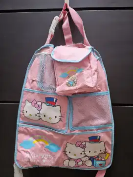 Organizer gantungan saku mobil hello kitty