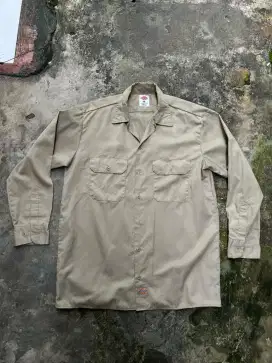 D1CKIES WORK SHIRT TWILL KHAKI