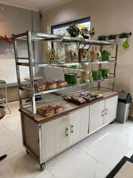 Rak pajangan kue / rak stainles serbaguna