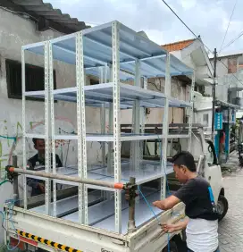 Rak besi siku lubang ful besi