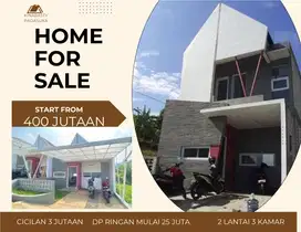 dijual rumah nuansa villa 2 lantai di jatihandap bisa KPR cicilan flat