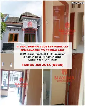 TURUN HARGA Rumah permata sendangmulyo semarang
