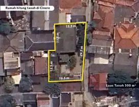 Andara tanah luas 500 pinggir tol depok antasari