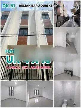 2 Unit Rumah Baru 3 Lantai Akses Mobil Di Duri Kepa