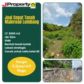 Jual Cepat Tanah Mainroad Lembang Strategis Tanah Kotak 2600m