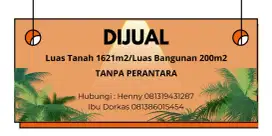 Dijual Tanah dan bangunan, lokasi strategis