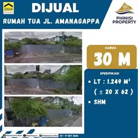 DIJUAL Rumah Tua Tengah Kota Jalan Amanagappa