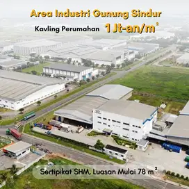 1 Jt-an Kavling SHM Area Industri Gunung Sindur, Bogor. Include Fasum