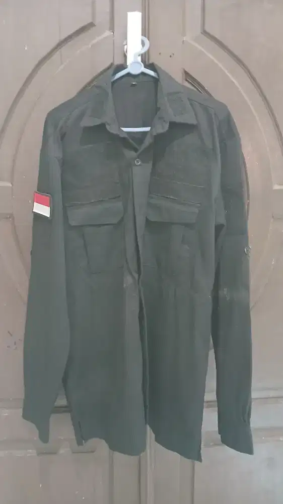 Kemeja taktikal hitam xl