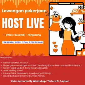 LOWONGAN HOST LIVE