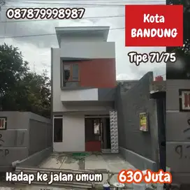 Rumah 3 Kamar Tidur di Kota Madya Bandung Hadap Jalan Umum