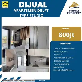 DIJUAL Apartemen Delft Full Interior Type Studio Harga Murah