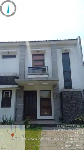 Jual Cepat Rumah Alam Sutera 2 Lantai Depan Taman dekat Bsd Gading