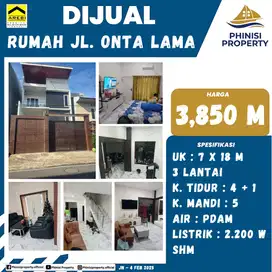 DIJUAL Rumah tengah Kota di Jalan Onta Lama