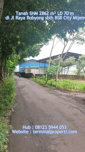 Tanah SHM Rata Utk Perumahan sblh BSB City Mijen Semarang Barat