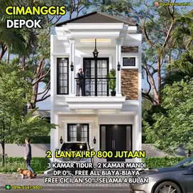 Rumah Dijual Di Cimanggis Depok 2 Lantai Hanya 800 Jutaan Paling Murah