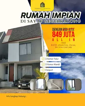 PROMO 1 Unit terakhir Rumah 2 Lt di ciwaruga atas dekat Darut Tauhid