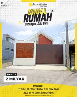Rumah bagus Gedangan solobaru Sukoharjo