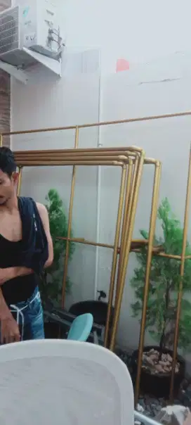 Jual cepat besi gawang gantungan baju